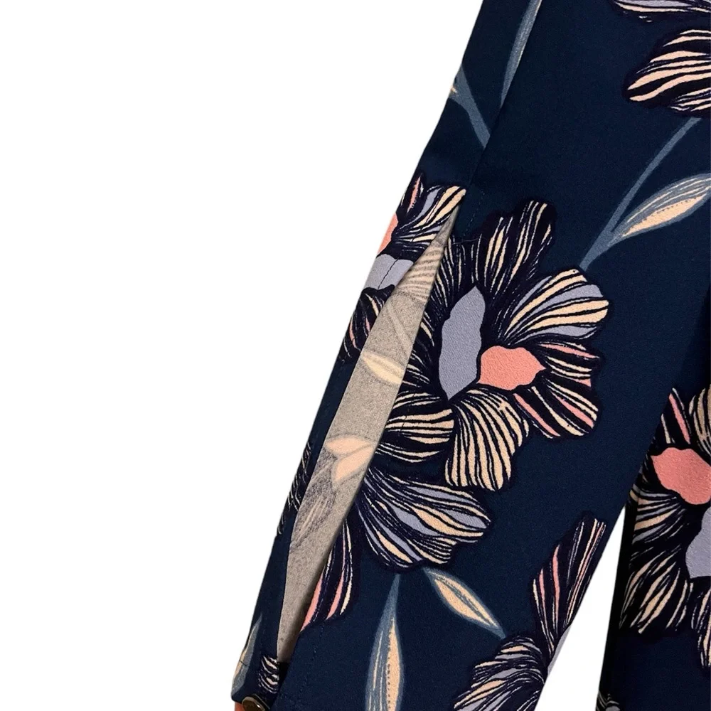 Vince Camuto Sheath Dress Blue Floral - Picture 4 of 5